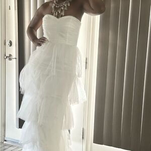 Lulu's White Strapless Dress